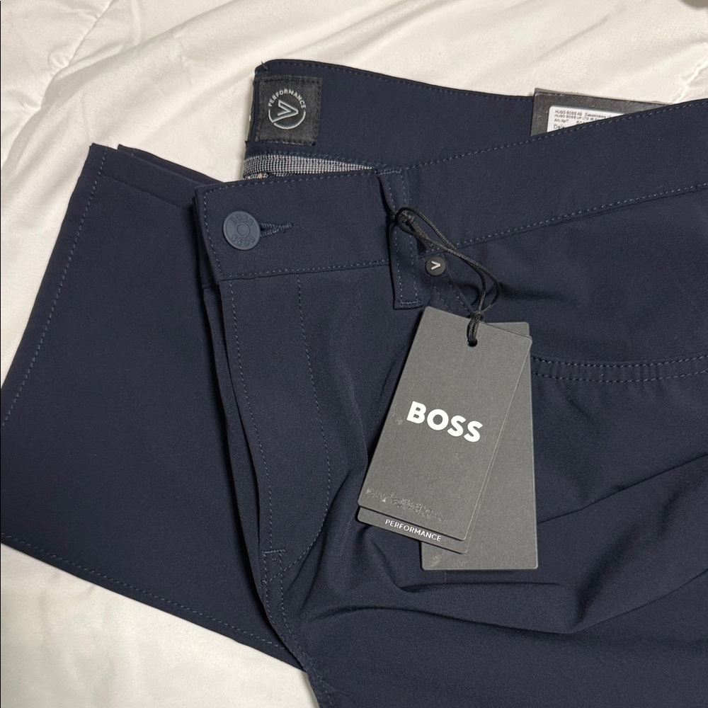 Hugo Boss Navy Slim Stretch Chinos